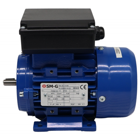 SILNIK ELEKTRYCZNY 0,12kW 230V 1400obr 1FAZOWY KONDENSATOR PRACY ROZRUCHU